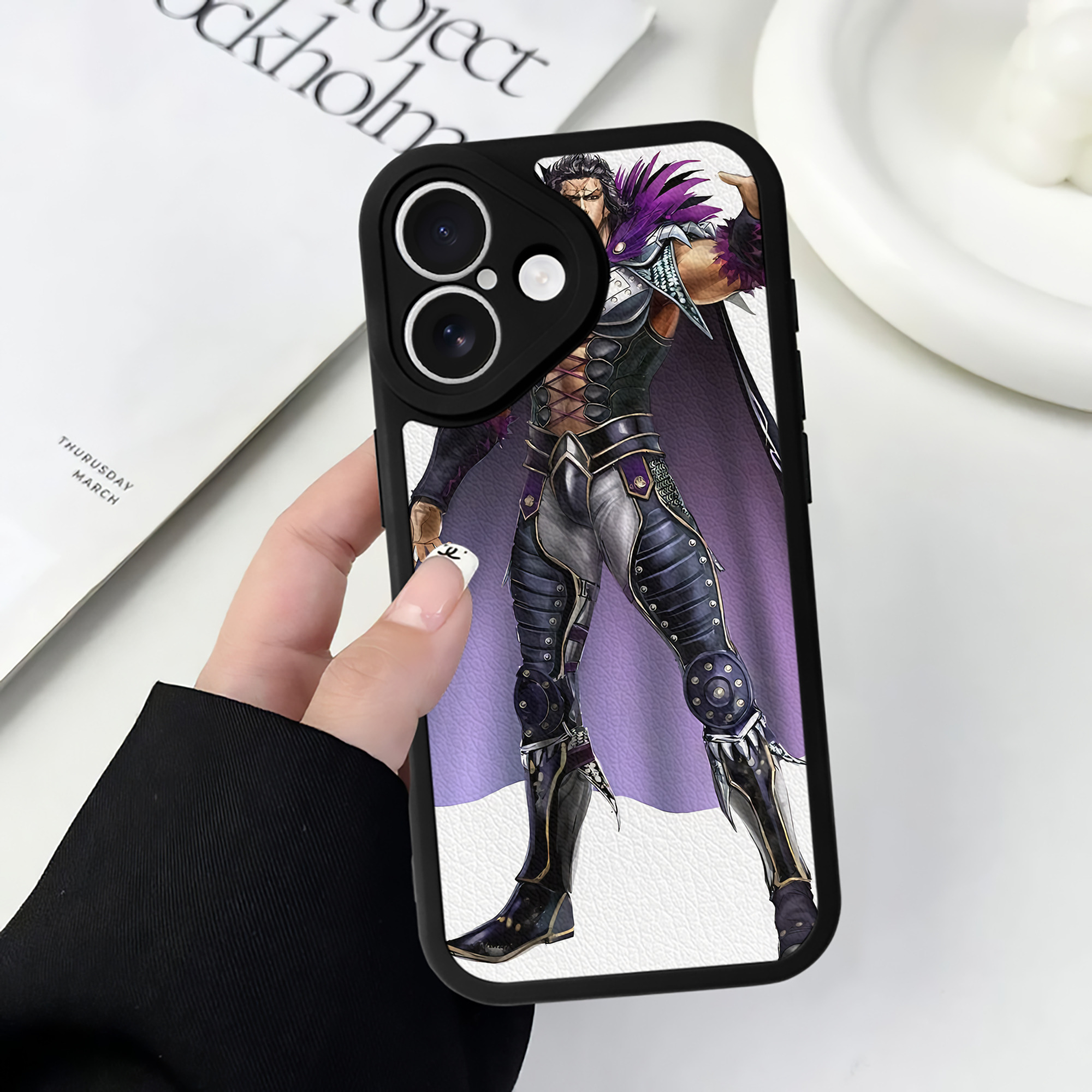 （画像用） 北斗の拳 Fist of the North Star 【iPhone 16シリーズ対応】シリコンスマホケース（レザー調） 材質：シリコン